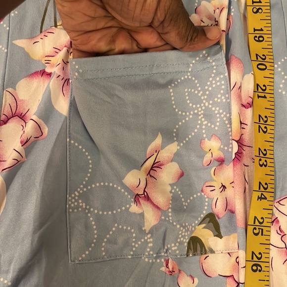 ♻️ New Qixing Blue Pink Purple Floral Kimono Robe Jacket size Medium - Picture 8 of 8